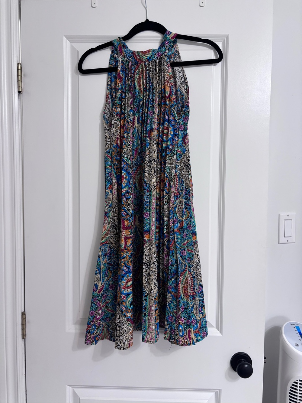Source Unknown Multicolor Paisley Halter Midi Dress